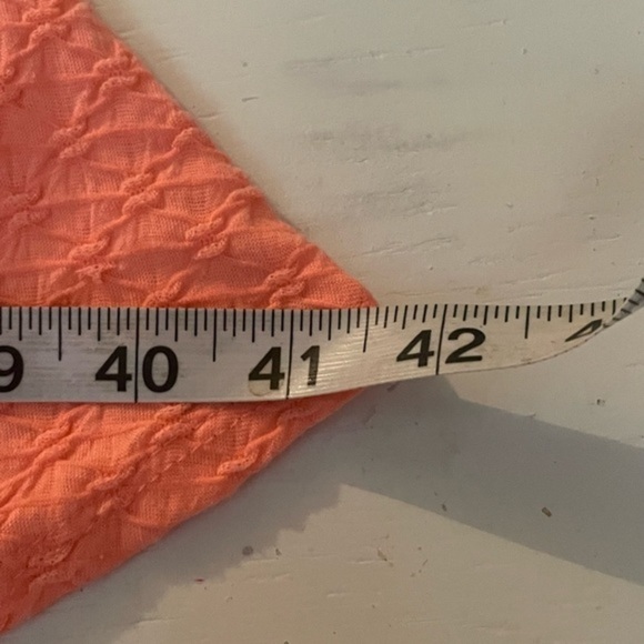 Large Mossimo pink coral color lined sleeveless A line flare stretch midi dress - Picture 12 of 14